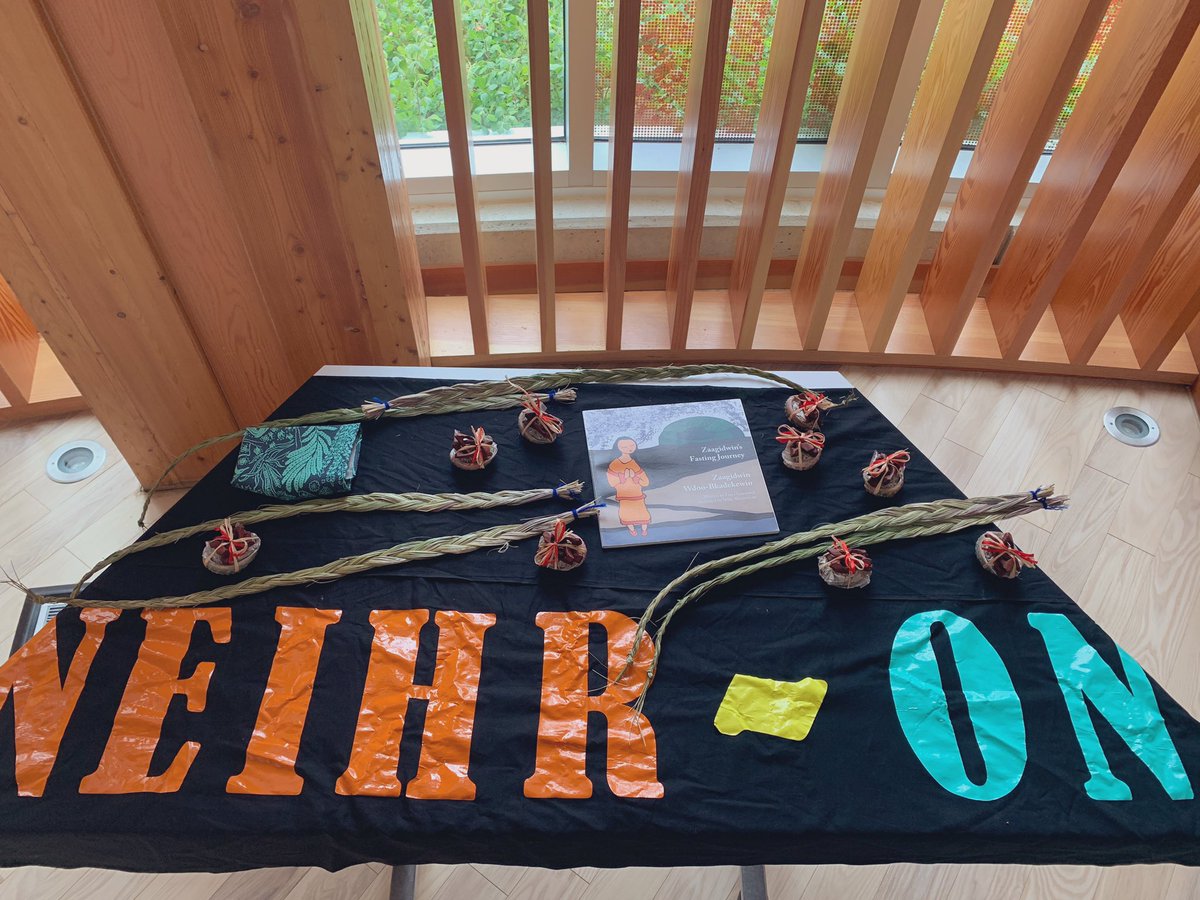 The sacred fire, and feasting went well along with the pipe ceremony this afternoon. Miigwetch to all who joined us and who sent their good thoughts. We are so close to submitting our proposal for, with, and about community. #NEIHRON #Indigenoushealth ❤️