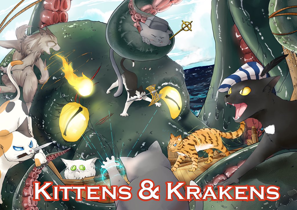 pupkatgames's tweet photo. Followed the stream yesterday? Yes, we will be releasing Kittens &amp; Krakens at #SessionZero, August 25 at Green Sun Hotel, Makati. Our very own DM @Zerohfx39 will be holding a special one-shot for interested players! 

See you and don’t forget to bring your cattos! #ttrpg #RPGSEA https://t.co/nd1C0hCgyb