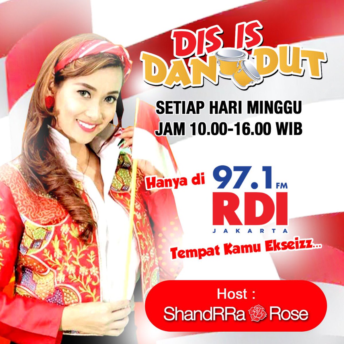 ShandRRa Rose (@shandrra_rose) on Twitter photo Wah yg pgn hari minggunya lbh ekseizz, wajib merapat nih <a href="/rdi971/">97.1 FM RADIO RDI JKT</a> ! Karena deretan lagu dangdut ekseizz bakal <a href="/shandRRa_rose/">ShandRRa Rose</a> play sampai jam 4 sore.. Yuk jogedan! Wah yg pgn hari minggunya lbh ekseizz, wajib merapat nih <a href="/rdi971/">97.1 FM RADIO RDI JKT</a> ! Karena deretan lagu dangdut ekseizz bakal <a href="/shandRRa_rose/">ShandRRa Rose</a> play sampai jam 4 sore.. Yuk jogedan!