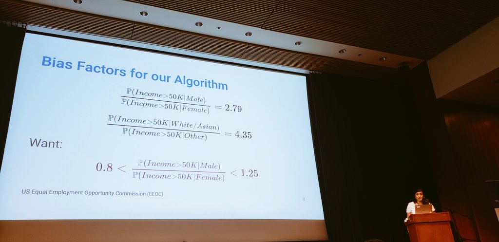 iMel408's tweet photo. Yeah! @leenamurgai FWT! with her #lightningtalk on #debiasML and her research into hiring biases.
#pybay2019 #python #developer #conference #futureofML #MLforGood https://t.co/ki3Qsjuayg