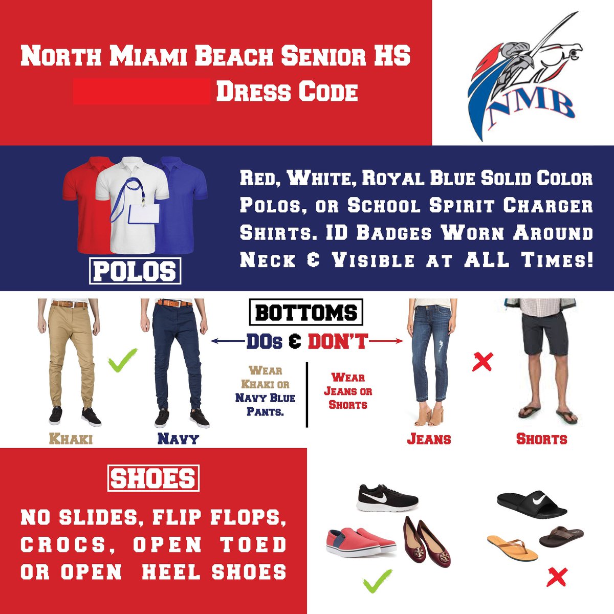 miami beach senior high dress code ChargerNation ARE YOU READY! 1st Day of School is right around the corner  😁! Free Breakfast starts at 6:45am! Classes start at 7:20am sharp!  Remember we ARE a Uniform school! Check your