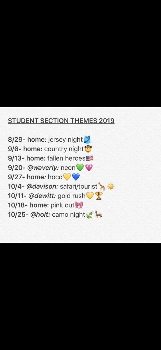 gl_section's tweet image. here are our themes for the 2019 football season!!