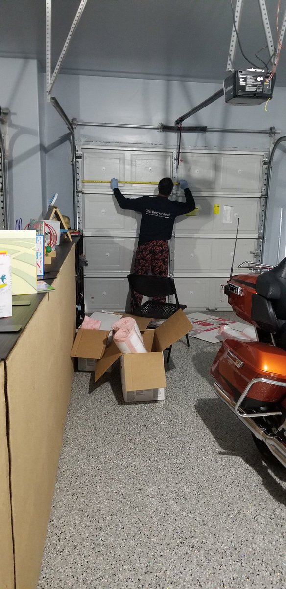 DeanFearsBrooks's tweet photo. Still prepping for my Little Lambs...
Installed garage door insulation, purchased a portable air conditioning unit, &amp; an industrial size fan to keep my little ones cool/warm while they learn &amp; play! 
Thank you Mr. Brooks! 🤗😘
#LisaLilLambs 
#LicensedChildcareHome#1693951 https://t.co/ssXw8nIqmy