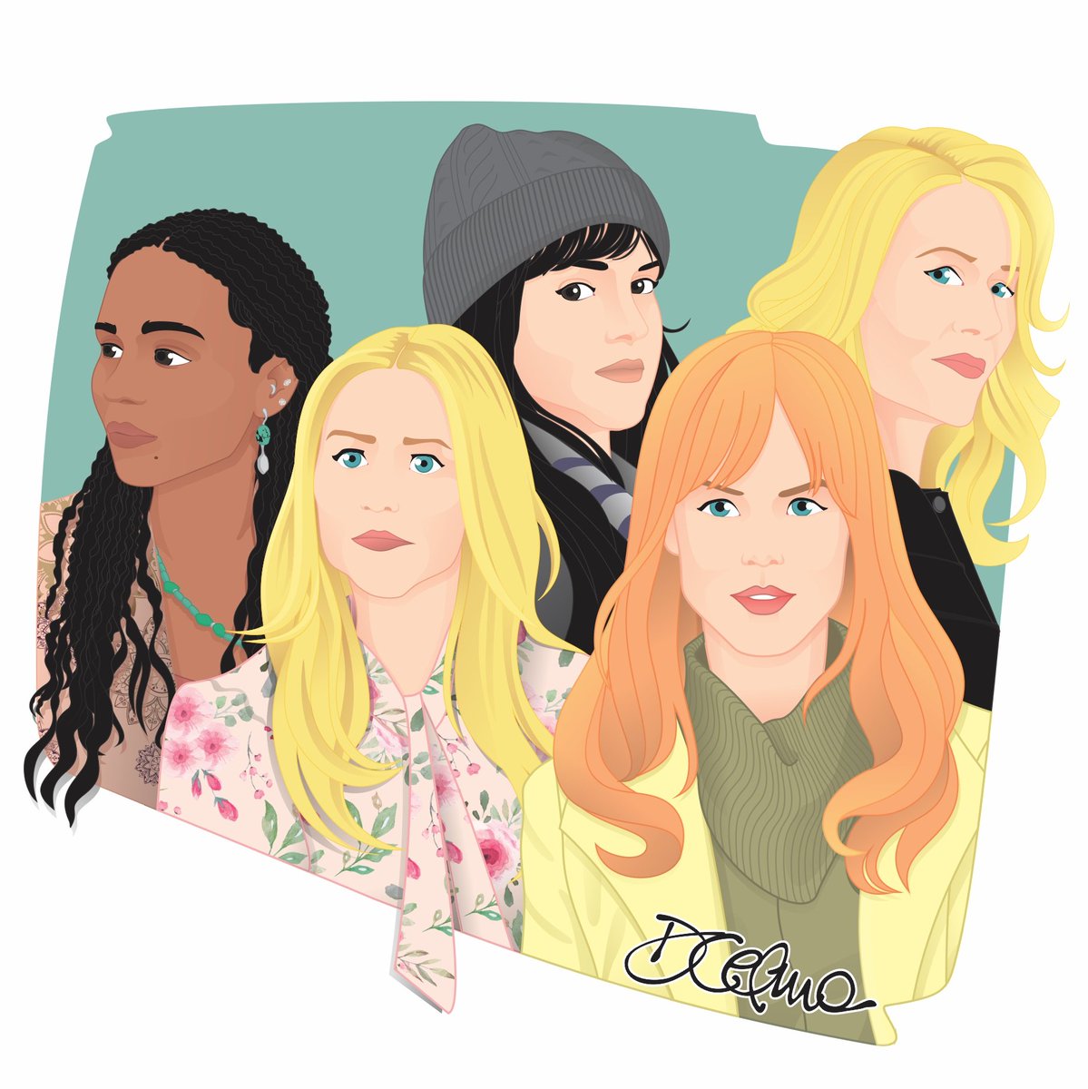 diegocelma's tweet photo. You're one of the Monterey 5, right? @Big_Little_Lies
@HBO @ReeseW #NicoleKidman @shailenewoodley @LauraDern @ZoeKravitz

#artbyDiegoCelma #BigLittleLies #BLL #BLL2 #MontereyFive #Monterey5 #illustration #fanart #drawing #artwork #art #vector #vectordrawing https://t.co/YXhYO4r2K5