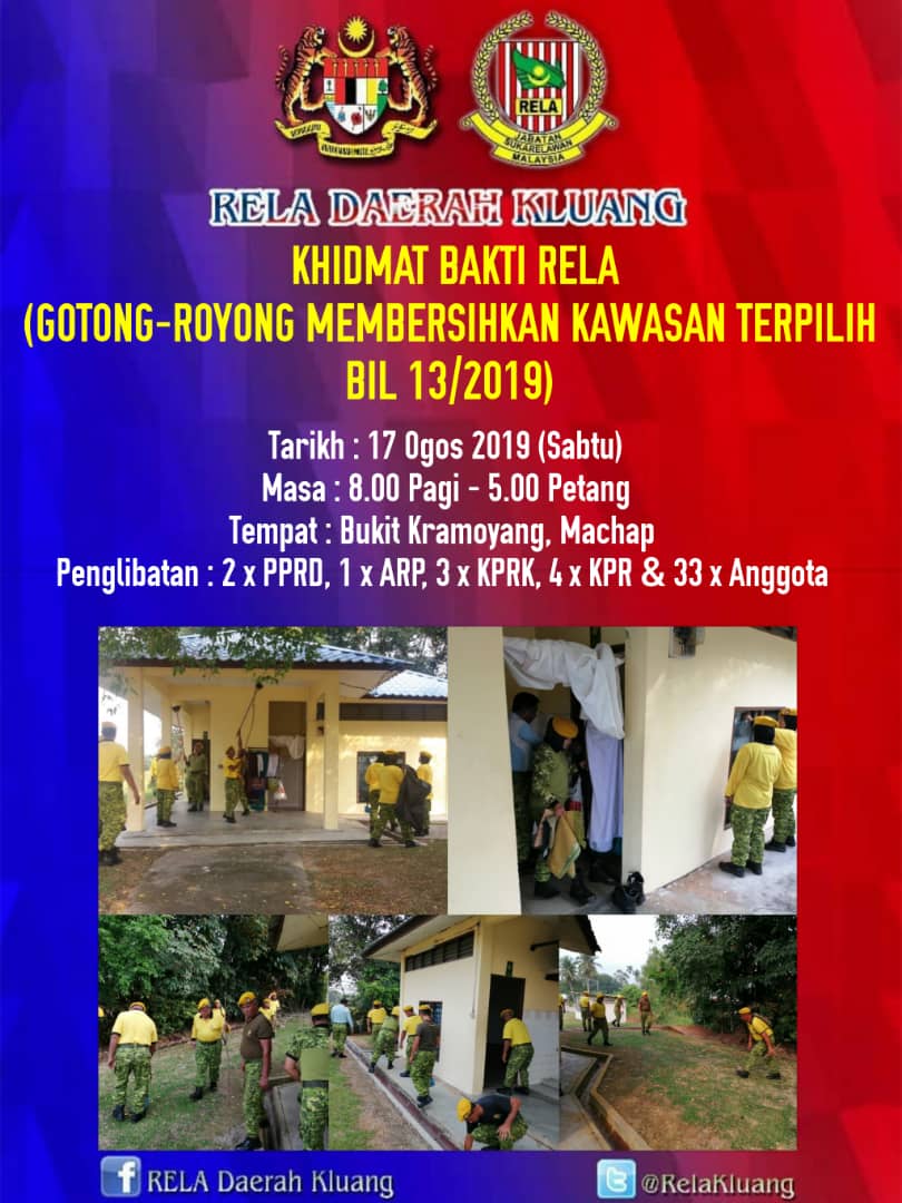RELA_Johor's tweet photo. #ProgramBaktiRELA @RelaKluang 

@zulkifliabidin @kamarudin_rapig @Roslannong @KDNPUTRAJAYA @msrz81 @farhanaliyana93 @normanosak @relamalaysia @RELA_Johor https://t.co/DfFz43pFa6