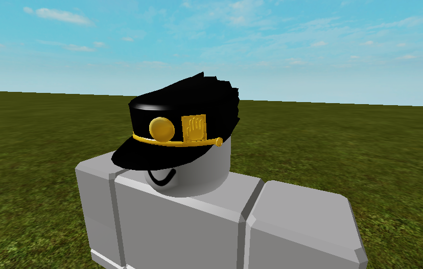 4sby On Twitter Name Busted Crusader Hat Description Yareyaredaze Price 120r 200r Is The First Ugc Hat I Made And Yeah It Is A Jojo Reference I Want To Do More Ugc - jotaro roblox hat