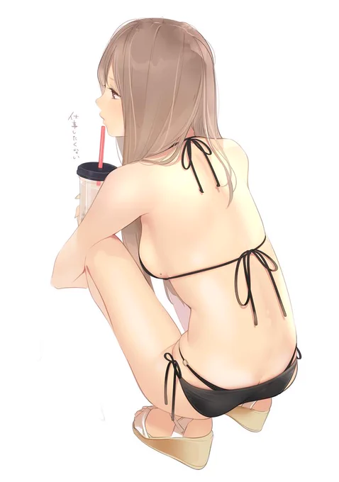 夏休みの終わり憂いギャル 