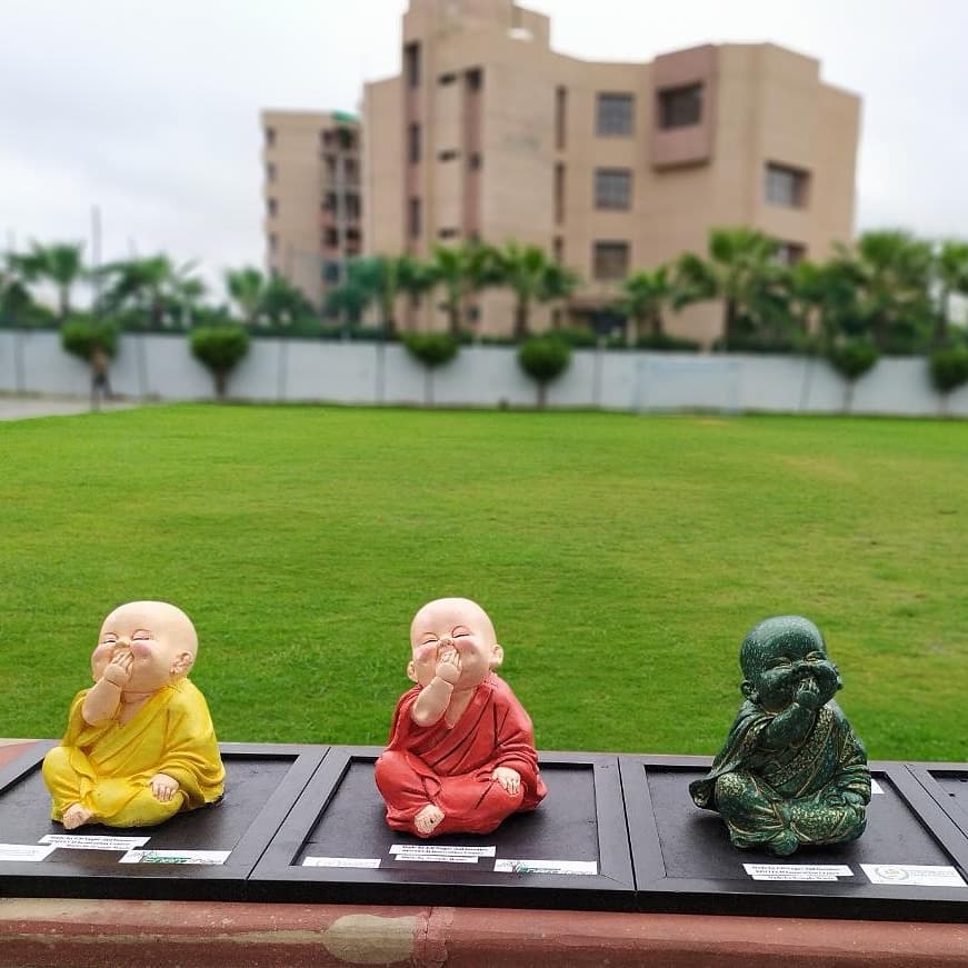 energinee's tweet photo. **"We can tackle any dilemmatic difficulty or time of tough;
just with the help of loyal and lively lough..."**
so here are sculptures of Loughing Buddha jist saying the real essence of life that is
stay calm and keep smiling
#energineeonnovations 
#energinee #innovations #AIC https://t.co/5i8pEbC51a