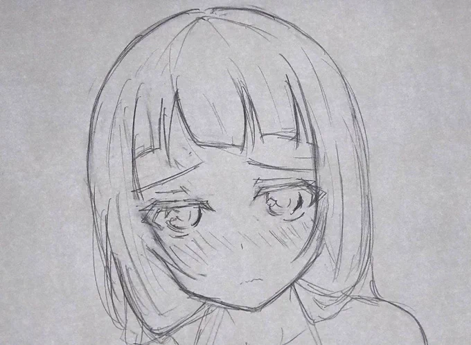 個人的には照れた園子ちゃんが好きなので、そういう絵を描いていきたいです😌
勇者部満開11用のラフ↓ 