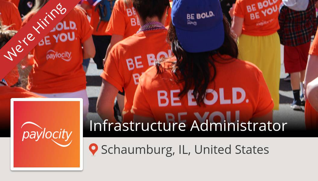 PaylocityMM's tweet photo. Apply now to work for #Paylocity as #Infrastructure #Administrator in #Schaumburg! #job https://t.co/ZXK7z1RcbA https://t.co/9IRA4e4wC5