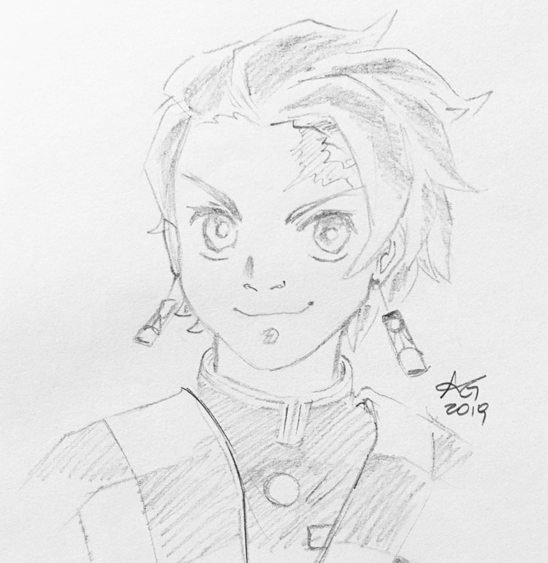 Desenhos de Tanjiro de Demon Slayer para Colorir e Imprimir