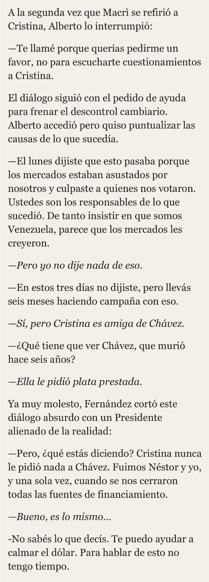 Imperdible la conversación Macri-Fernandez que cuenta <a href="/VerbitskyH/">Horacio Verbitsky</a> en <a href="/elcoheteluna/">El Cohete a la Luna 🚀🌚</a>👇