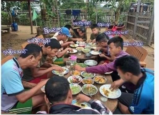 Arakanbrand's tweet photo. You can see how they stayed during detaining in the camp. This is called Arakan Army. Proud to be an Arakanese. https://t.co/Gaq2aiCZo5