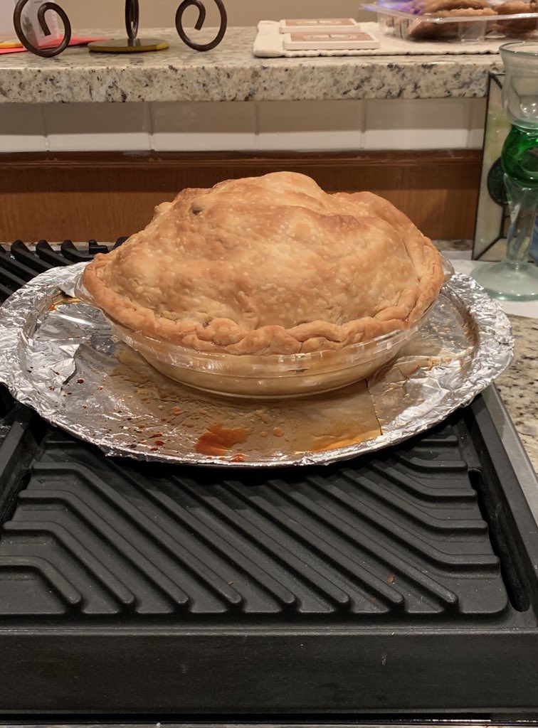 Oooffff! Check out the size of this apple pie my wonderful Mom just cooked up with fresh home grown apples! We thought it would sink down a little but damn this baby’s got some height on it! Love it. Hope it tastes as good as it looks! Cheers yall! #bigassapplepie #momrocks