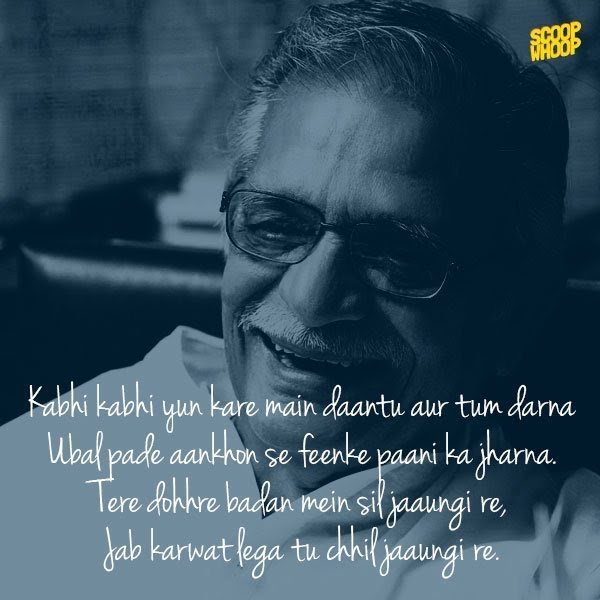 How can someone write Movie songs so simply yet effectively, effortlessly yet so deeply  Happy Birthday  #Gulzar saab...
