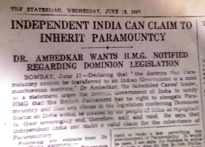 16. Great Ambedkar alone on 18.6.1947 saw thru the British error, whether deliberate or negligent, in their own jurisprudence... And I alone saw in 2005/2006 that Ambedkar had done so...