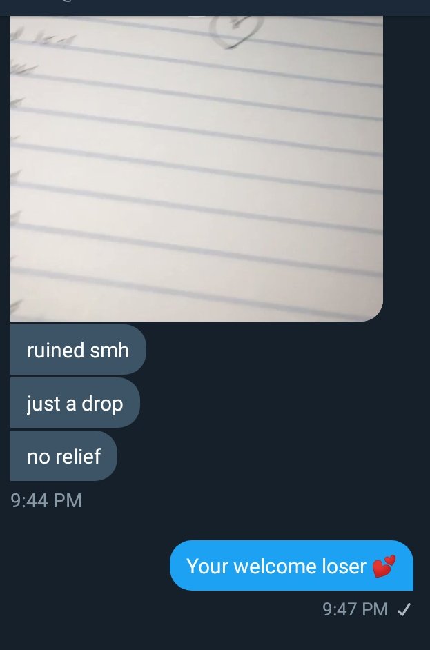 PrincessJiggle's tweet photo. I'm so bad at cropping out names ๐คช
Sorry if I accidentally EXPOSED you
loser ๐
Just make this viral so he can finally cum๐
(Third time trying to upload this thread without giving my subby a fucking stroke โ ๏ธ)
#fimdom #femdom #sph #taskslave #humiliatingtasks #humilation https://t.co/nKZe5Gms6L