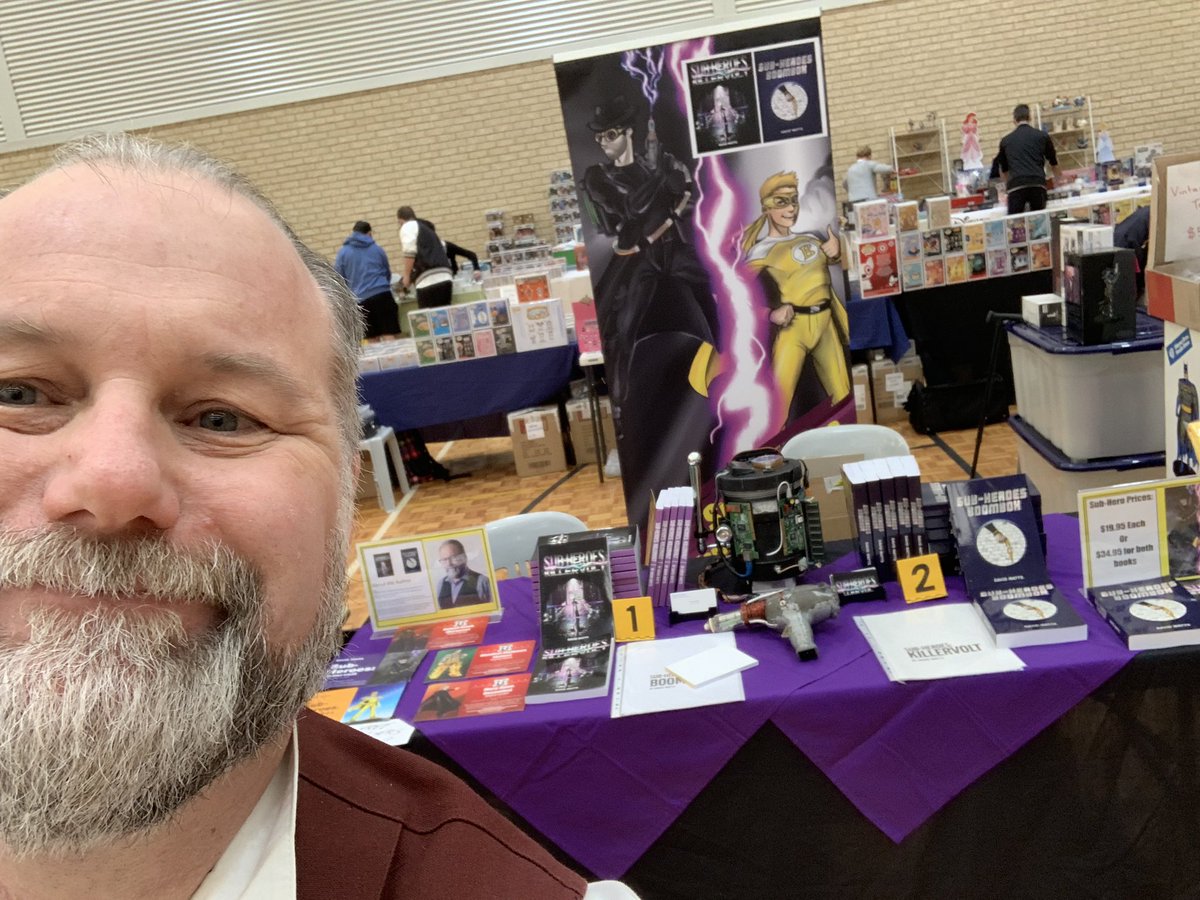 DaveWattz's tweet photo. #WritingCommuntiy #IAmWriting

What a day!

From a collapsed table in a basketball court to a full blown #SubHeroes stand and back again. 

It’s been a busy 4 hours, now it’s time for me to collapse. 

Thank you to all new and returning readers. 

Until next time, Cheers! https://t.co/2cAFxIsigy