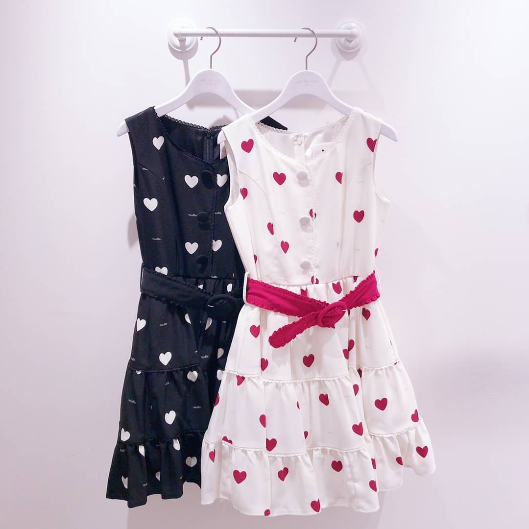 mille fille closet ハート柄ワンピース mille fille closet