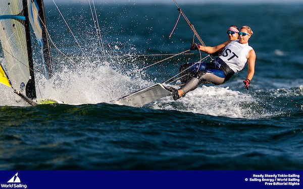 They keep on going 🙌

Two two's on day two! It means <a href="/charlottegbr/">Charlotte</a> and <a href="/SaskiaTidey/">Saskia Tidey</a> stay top of the <a href="/49erSailing/">49er / 49erFX Class Association</a> FX fleet 👏

#RuleTheWaves #BritishSailingTeam🇬🇧 #ReadySteadyTokyo