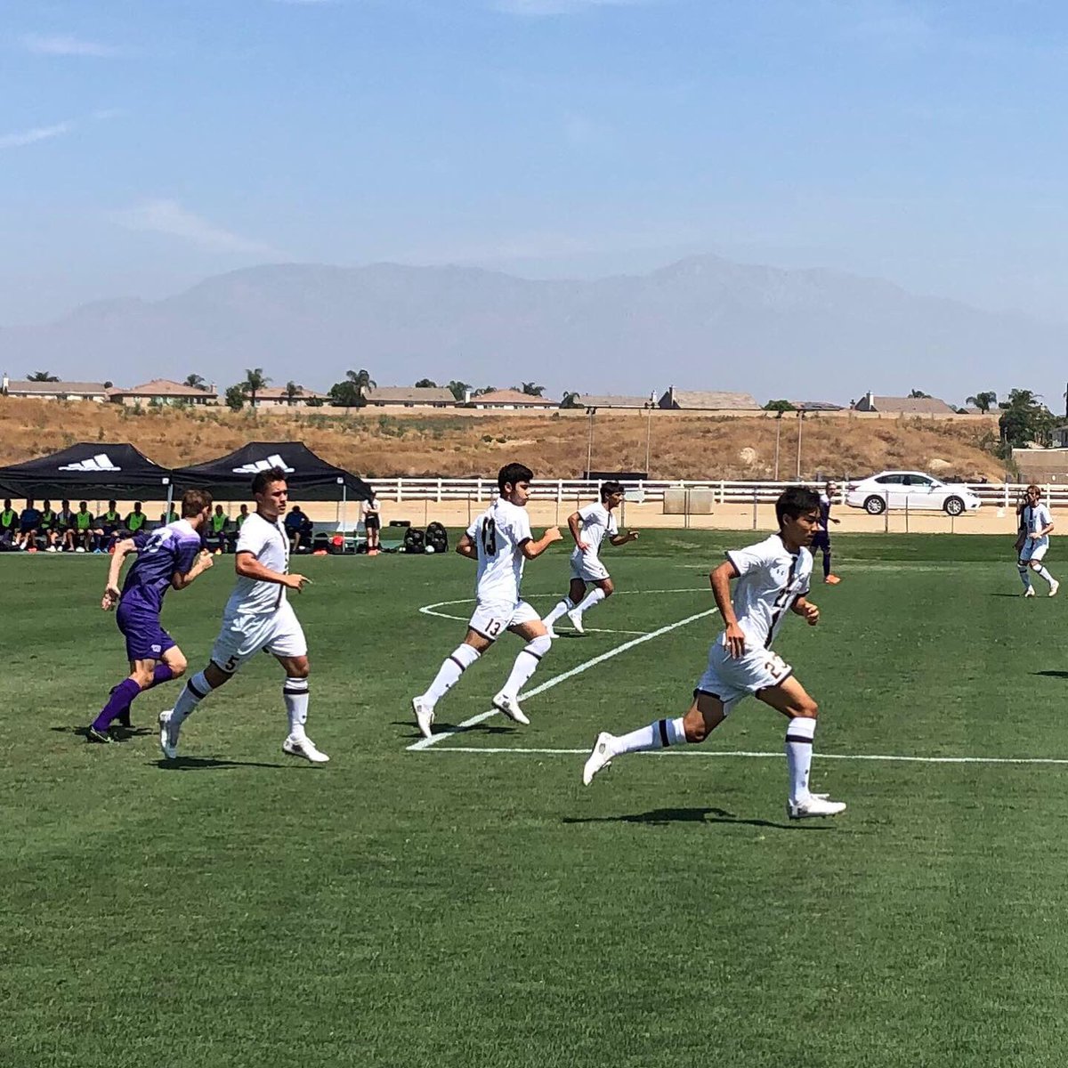 CalMSoc's tweet photo. Bears beat @GCU_Lopes 2-1 in their first exhibition game! @thealonso17 and Fahmi Abraham scored goals and Drake Callender and Noah Texter we’re strong in goal! #CalMSoc #GoBears https://t.co/jz9ZxFMLvI