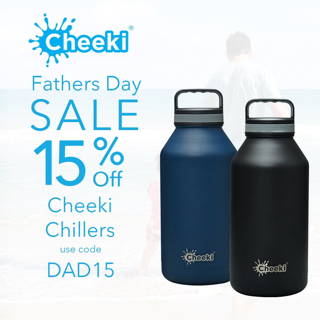 Cheeki_Cheeki's tweet photo. Show dad how cool he is with a Cheeki Chiller. We're taking 15% off the range on our online store. Use code DAD15 at the checkout to apply the discount. https://t.co/EAvh5zI3AF