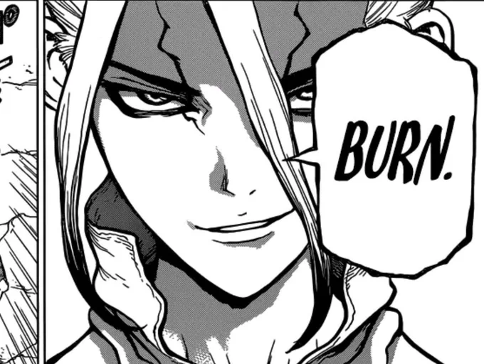presenting panels of senku that makes me want him to raw my guts ? xo 