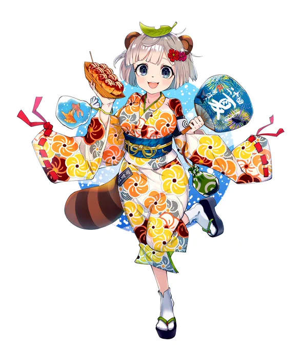 お祭りぽんぽこ!24時間放送おつかれさまでした!お祭り衣装描いててたのしかった～#ぽこあーと #オシャレになりたいピーナッツくん 