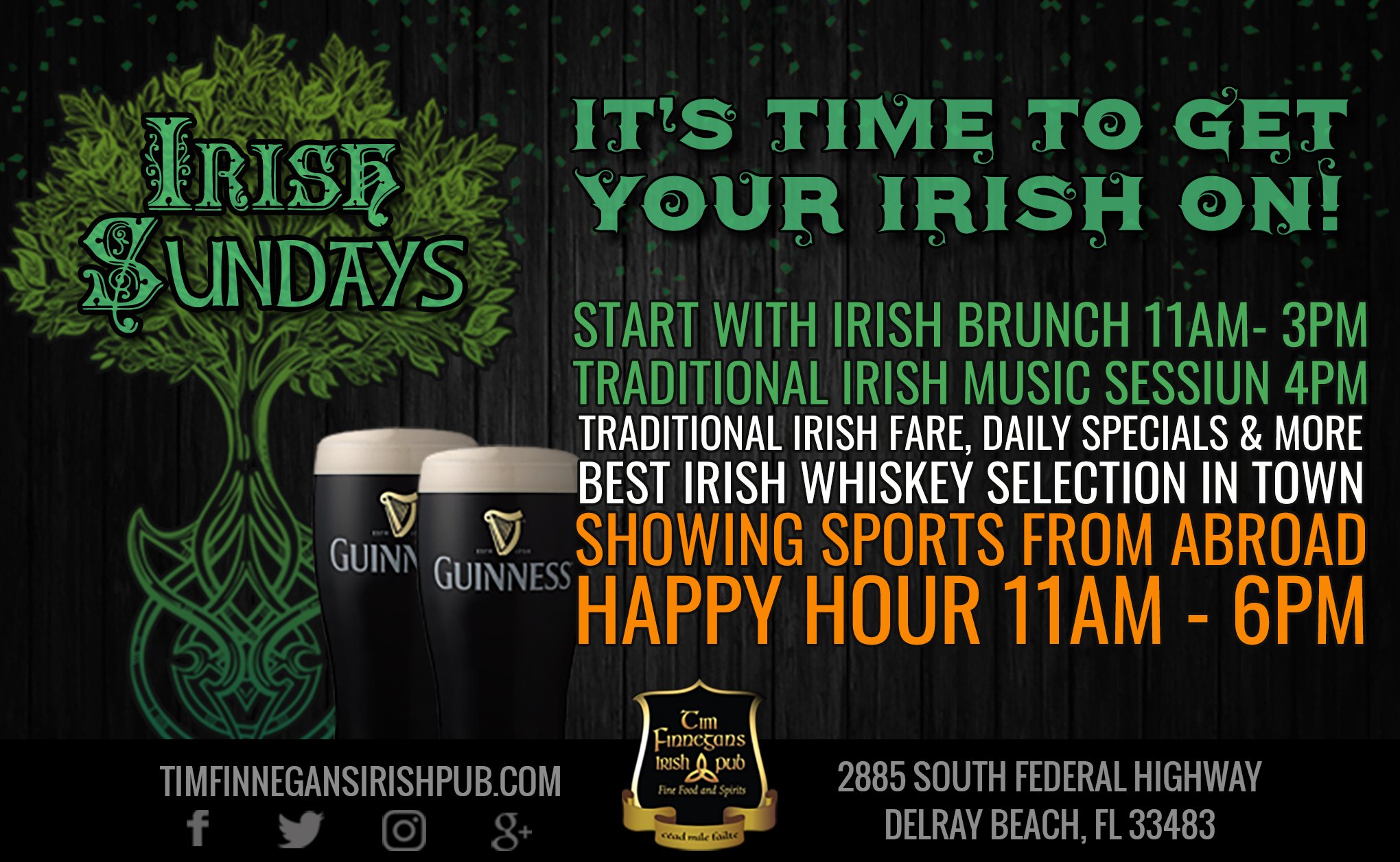 Tim Finnegans Irish Pub on Twitter "It's Irish Sunday at 