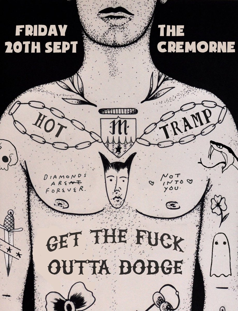 get_dodge's tweet photo. 2nd gig alert! This time we are hitting @cremorne_sheff Friday 20th September.
#punk #punkrock #cremorne #gtfod #getthefuckouttadodge #hottramp https://t.co/9HNAoCJekT