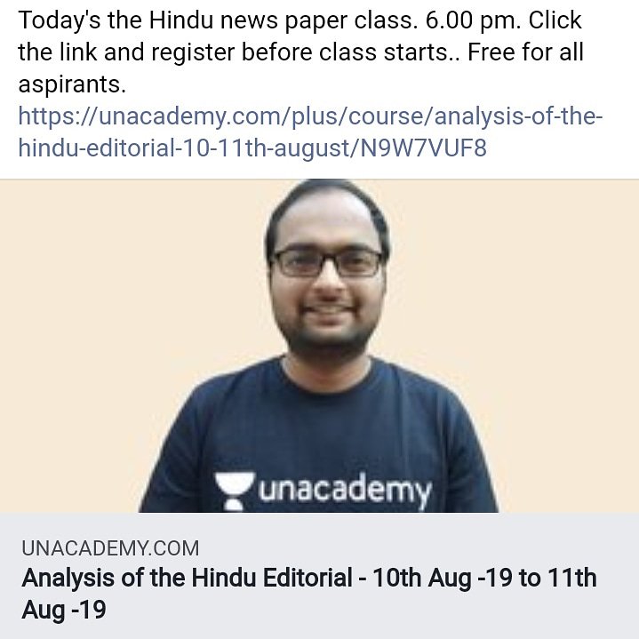 uppscprepration's tweet photo. Today's free live class. The Hindu News Paper analysis. Just click the link and register before class starts. 6 pm 
https://t.co/QGneFBBZlB https://t.co/GJWC2CPUGb
