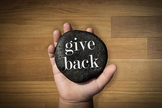 Give back. Give back. Given back. Given back. Give back.