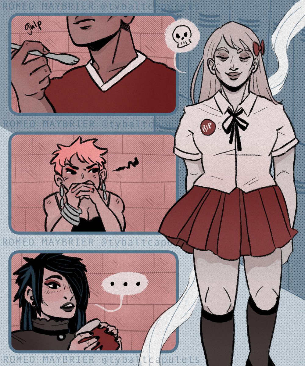 tybclt's tweet photo. i was thinking about what a good graphic novel #GenerationDead by @watersdan would make, and since i have to do EVERYTHING MYSELF in this fandom i messed around and drew up the first page lol https://t.co/6wbjDyiQQK