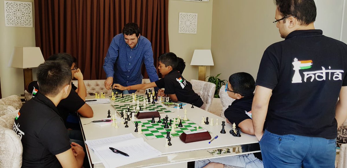 ChessbaseIndia's tweet photo. The endgame lessons at the Kramnik Microsense India Chess Program are going strong! 

Read more: https://t.co/QS9KmxC4mY

#chess #chessbaseindia #kramnik #microsense https://t.co/SAAdsFdiD0