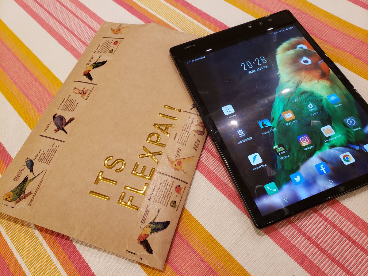 りんぽん على تويتر 自作 Flexpai用ケース 毎度の封筒 Flexpai