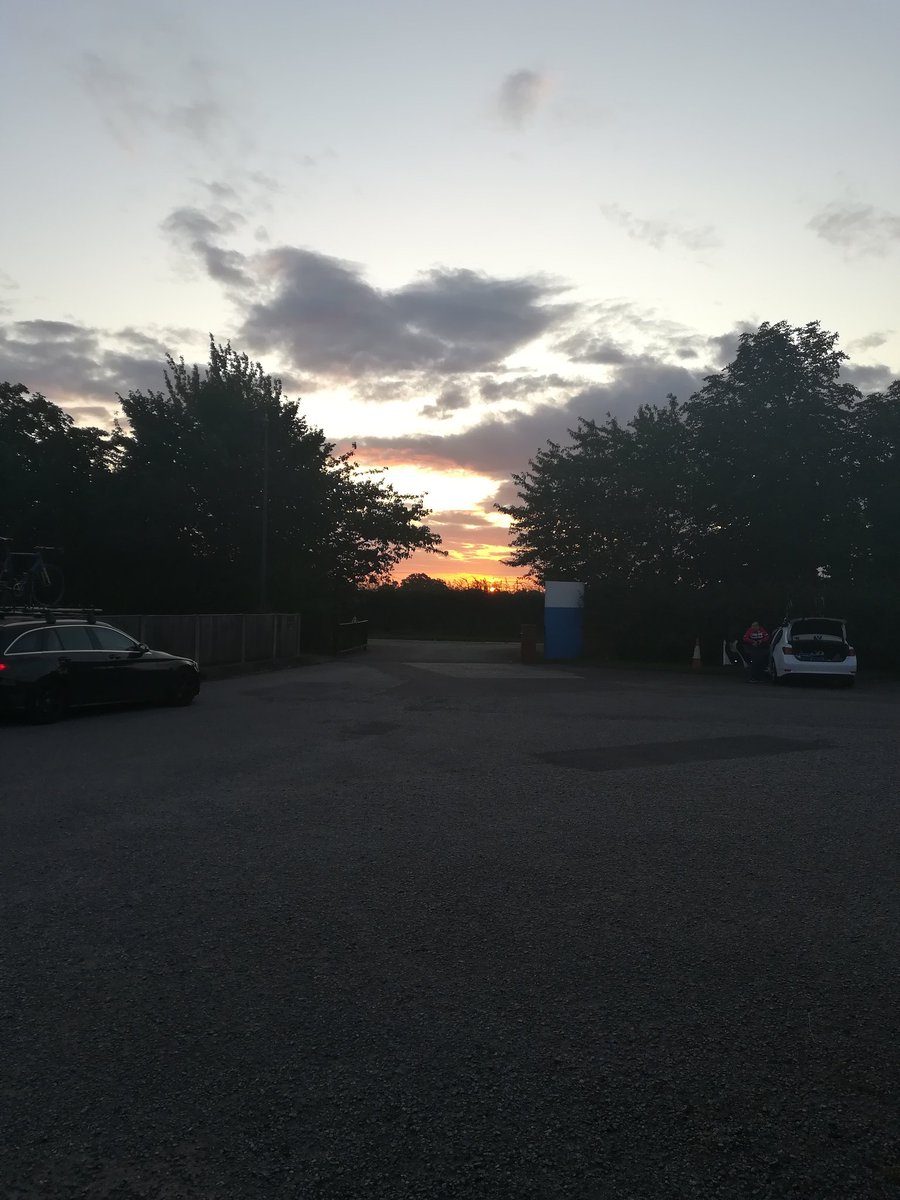 MerseyRoads24's tweet photo. Nice sunrise at the start of the 12 this morning. 30 riders started. Currently on the Shawbirch leg #12HourTT #HalfDistance https://t.co/i18m15R8O7