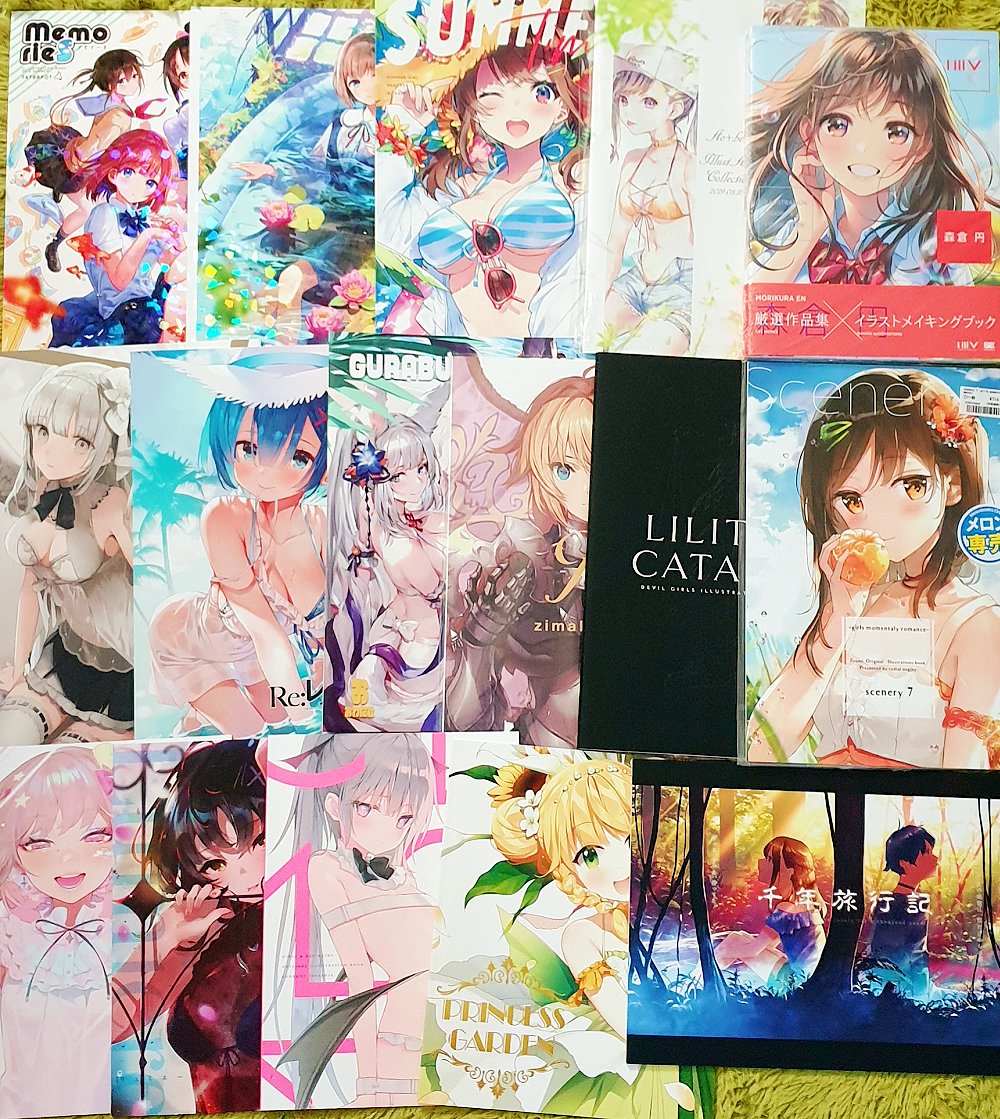 ①友達と絵師さんたちと交換しました本です。ご挨拶できてそして交換できて嬉しいです!🙏✨
Books &amp; goods I traded with friends &amp; illustrators.

②メロンととらとコミケで買った本です!✨
Books I bought in melon, toranoana &amp; comiket. 
