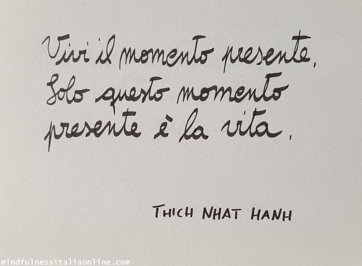 Mindful_Italia's tweet photo. “Vivi il momento presente. Solo questo momento presente è la vita ”.
– Thích Nhất Hạnh
Tutta la mindfulness si basa sul ritornare al momento presente, sul viverlo pienamente.
#mindfulnessitaliaonline #mindfulness #frasi #meditazione
https://t.co/iViNRgnkku https://t.co/JWI38LuKNx