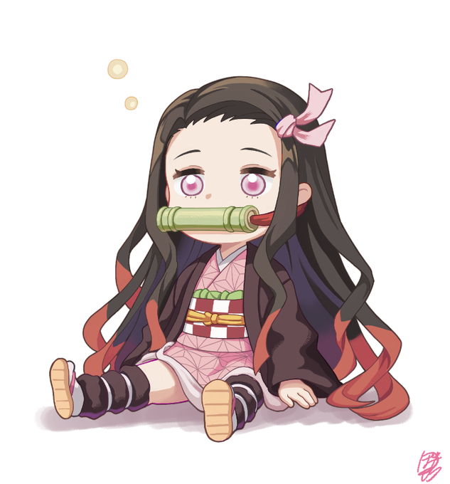 魂カーニバルさんがTwitterに投稿した竈門禰豆子(鬼滅の刃)のイラスト。