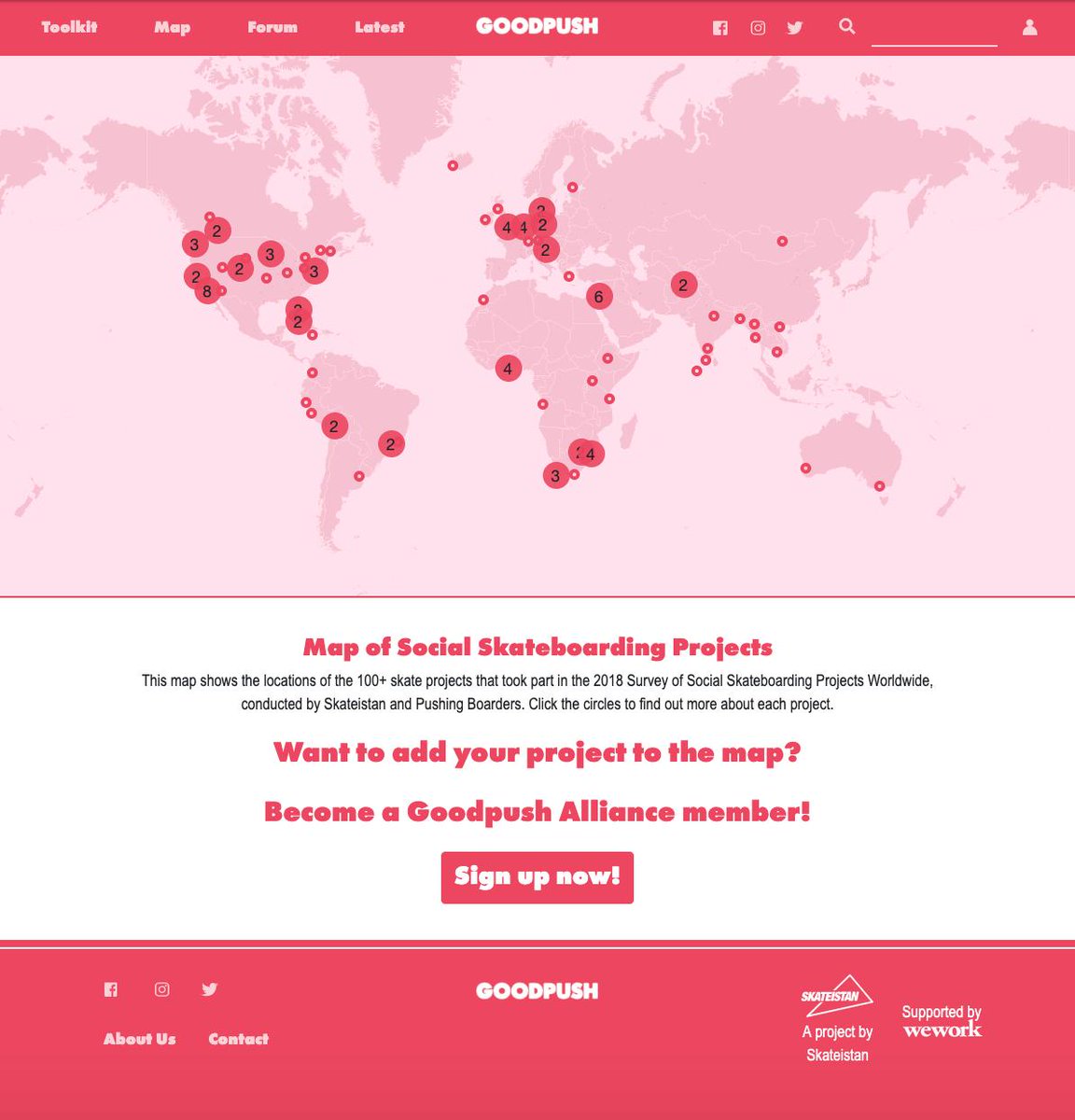 thegoodpush's tweet photo. There are incredible projects using skateboarding for good all over the world! Check out our interactive map and ensure your project is on there!
Join the Goodpush Community today: https://t.co/GYSGxLE0np
#socialskate
#goodpushcommunity
#goodpush https://t.co/I1pUbvbjtx