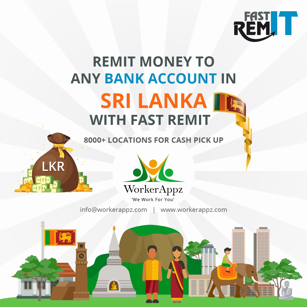 workerappz's tweet photo. Send Money To Sri Lanka with Fast Remit. For more info or tie-up, write to us at communications@workerappz.com #srilanka #lkr #fastremit #workerappz #moneytransfer #homeremittance  #money #banktransfer #bank #cashpickup #cashtransfer #internationalmoneytransfer https://t.co/BRM5HJKqDS