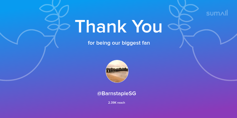 Our biggest fans this week: BarnstapleSG. Thank you! via sumall.com/thankyou?utm_s…