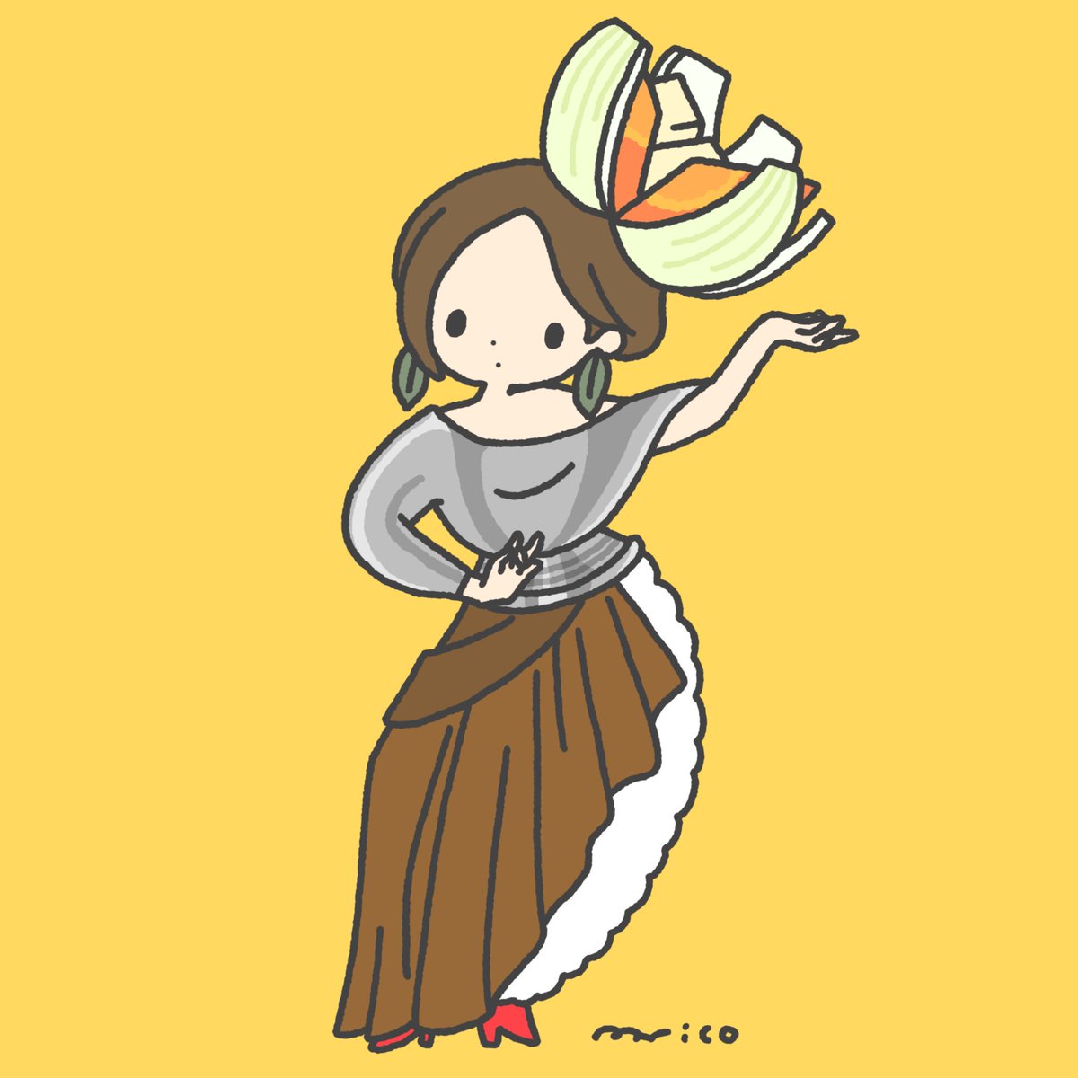 「1. Rice ball(おむすびの日)
2. Ochazuke(お茶漬けの日)」|paricoのイラスト