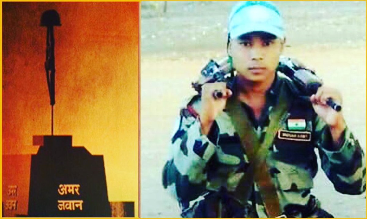 Soldierathon's tweet photo. Soldierathon salutes the brave L/Naik Sandip Thapa who sacrificed his life in the Line of Duty at the Nowshera Sector of J&amp;K y’day. You sacrificed your life to protect our Motherland🇮🇳.
You are our True HERO🙏Tribute🌺 
Condolences to bereaved family🙏
Jai Hind @adgpi https://t.co/YsT5xNFOjf