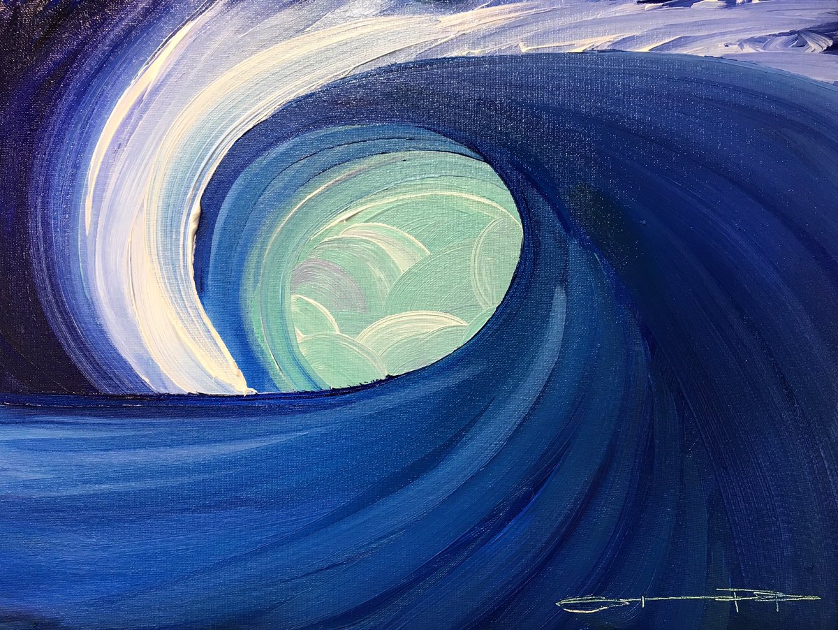 PPSteve's tweet photo. "Warding Off The Evil Eye" acrylic on canvas 16 x 12 inches £295 available #surfart #abstract #stevepp #evileye #oceanart #waves https://t.co/mtXFItuASI