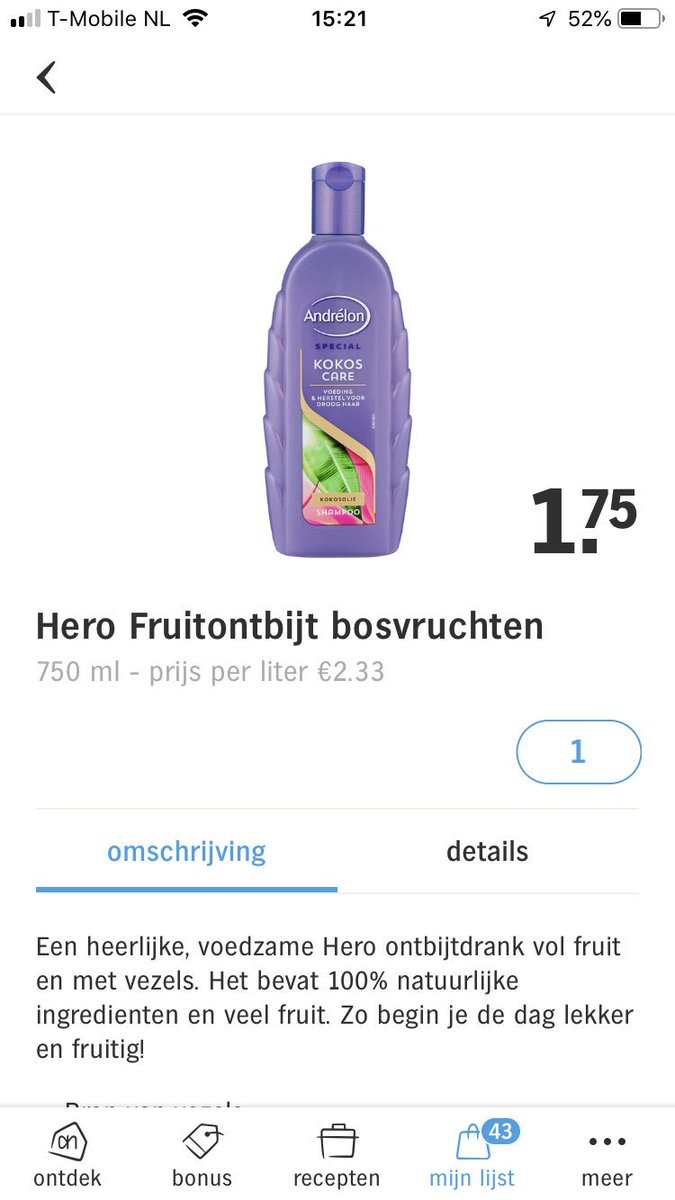 Bijzondere fruitontbijt in Appie #foutje #AH #appie #hero #fruitontbijt
