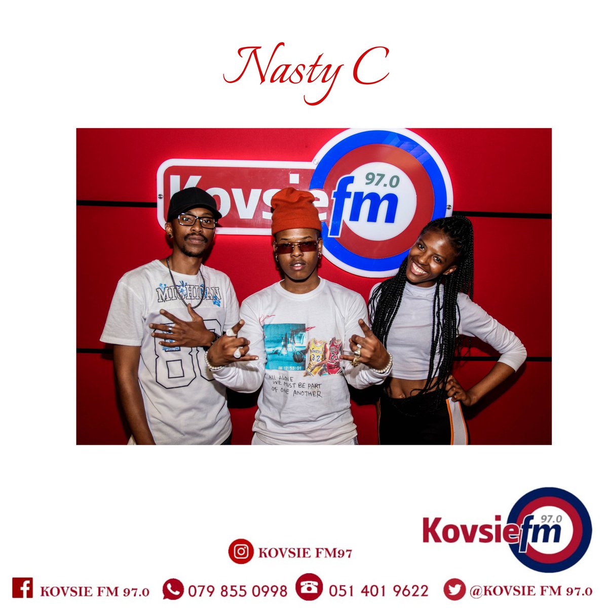 KovsieX's tweet photo. The other day with @Nasty_CSA in studio talking about the #IvysonTour2019 with @JayBee_Radio & @lavitagermaine on the #BozzaDrive.
📷: @Man_deCks
#BozzaDrive
#UltimateCampusRadio https://t.co/C86Oc3N4MF