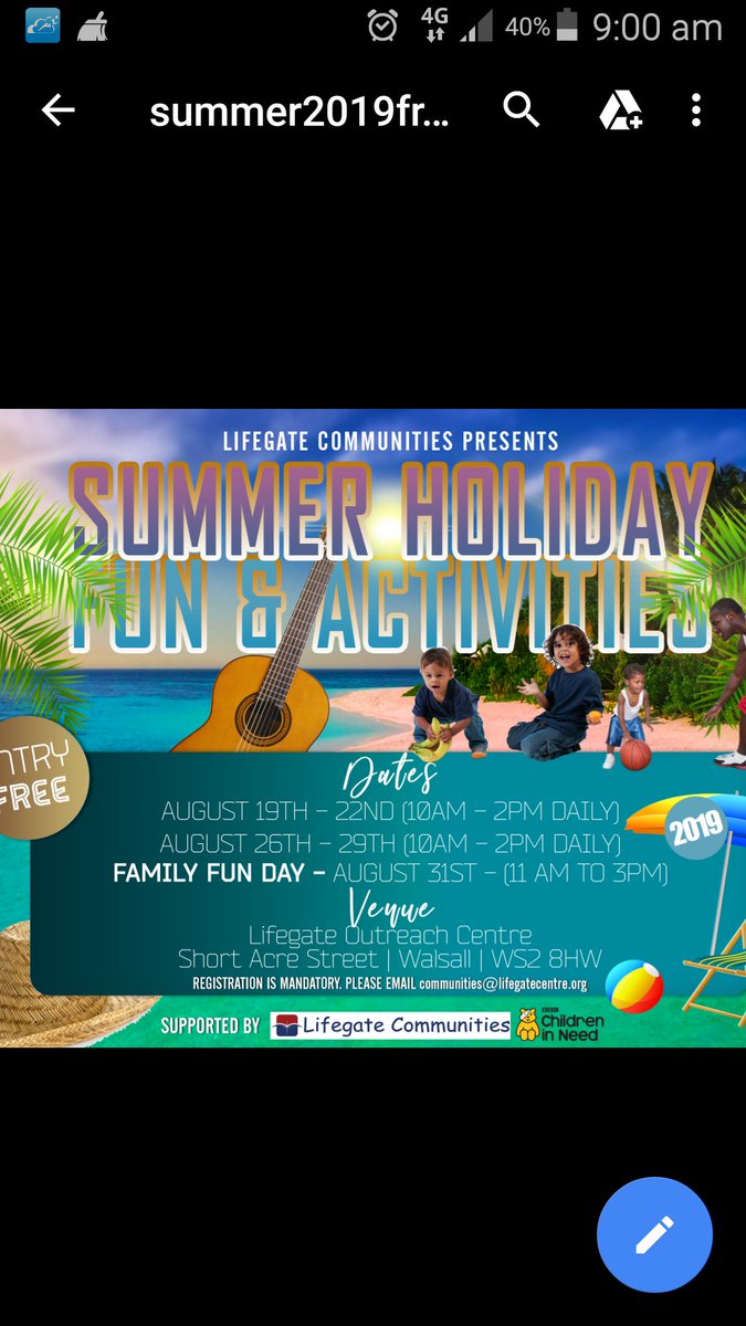 So looking forward to having an exciting 2 weeks with children and young adults. Thanks to Lifegate Communities with support from <a href="/BBCCiN/">BBC Children in Need</a>.