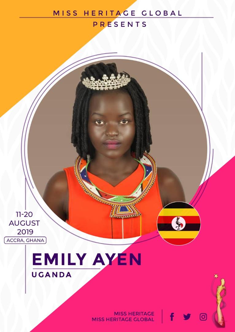 SarahKagingo's tweet photo. #Uganda-n, Emily Ayen is 2nd runner-up of the Miss Heritage Global contest held in Accra, #Ghana.

The contest brings together cultural Ambassadors from around the world. #MissHeritage19 #mhg19 #YearOfReturn #MyHeritage #MissHeritageGlobal #culture https://t.co/PisRfAz8ix