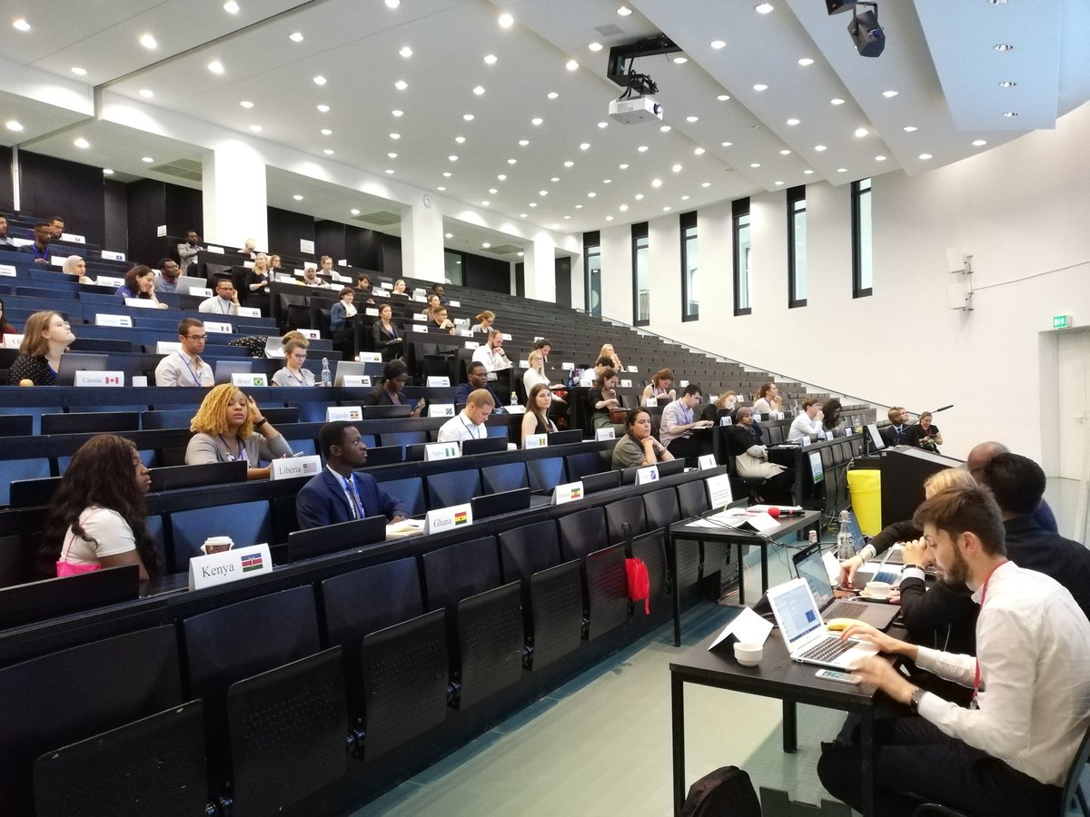 YLHBerlin's tweet photo. Excited to have the first plenary session of our #WHA simulation at the #ylhconference2019!
#youngleadersforhealth https://t.co/TUeFXXvLGk